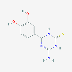 molecular formula C9H10N4O2S B1326996 4-(4-氨基-6-巯基-1,2-二氢-1,3,5-三嗪-2-基)苯-1,2-二酚 CAS No. 1142208-62-5