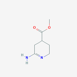 molecular formula C7H12N2O2 B13269964 Methyl 6-amino-2,3,4,5-tetrahydropyridine-4-carboxylate CAS No. 158832-44-1