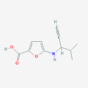 5-[(4-Methylpent-1-yn-3-yl)amino]furan-2-carboxylic acid