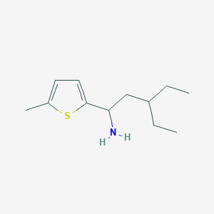 molecular formula C12H21NS B13270053 3-Ethyl-1-(5-methylthiophen-2-yl)pentan-1-amine 