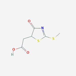 molecular formula C6H7NO3S2 B1327006 [2-(甲硫基)-4-氧代-4,5-二氢-1,3-噻唑-5-基]乙酸 CAS No. 1142201-30-6
