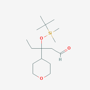 3-[(tert-Butyldimethylsilyl)oxy]-3-(oxan-4-yl)pentanal