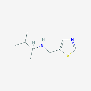 molecular formula C9H16N2S B13270161 (3-Methylbutan-2-yl)(1,3-thiazol-5-ylmethyl)amine 