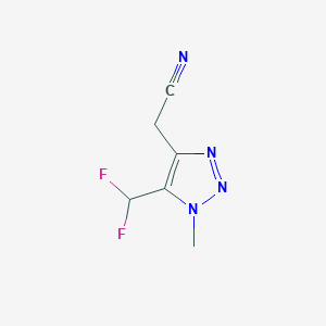 2-[5-(Difluoromethyl)-1-methyl-1H-1,2,3-triazol-4-yl]acetonitrile