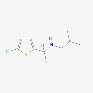 molecular formula C10H16ClNS B13270168 [1-(5-Chlorothiophen-2-yl)ethyl](2-methylpropyl)amine 