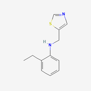 molecular formula C12H14N2S B13270179 2-Ethyl-N-(thiazol-5-ylmethyl)aniline 