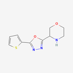 3-[5-(Thiophen-2-yl)-1,3,4-oxadiazol-2-yl]morpholine