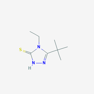 molecular formula C8H15N3S B1327023 5-叔丁基-4-乙基-4H-1,2,4-三唑-3-硫醇 CAS No. 401630-14-6