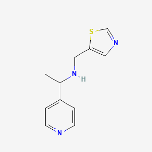 [1-(Pyridin-4-yl)ethyl](1,3-thiazol-5-ylmethyl)amine