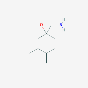 molecular formula C10H21NO B13270260 (1-Methoxy-3,4-dimethylcyclohexyl)methanamine 