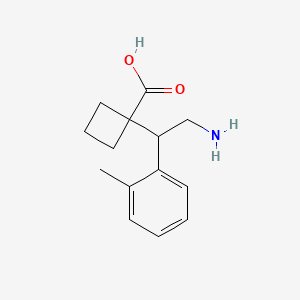 1-[2-Amino-1-(2-methylphenyl)ethyl]cyclobutane-1-carboxylic acid