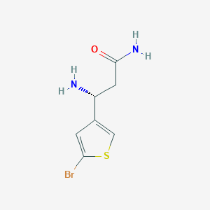 (3R)-3-Amino-3-(5-bromothiophen-3-yl)propanamide