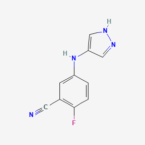 2-Fluoro-5-[(1H-pyrazol-4-yl)amino]benzonitrile