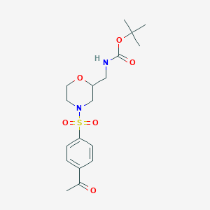 tert-Butyl N-{[4-(4-acetylbenzenesulfonyl)morpholin-2-yl]methyl}carbamate