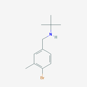 molecular formula C12H18BrN B13270422 [(4-Bromo-3-methylphenyl)methyl](tert-butyl)amine 