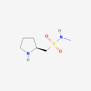 molecular formula C6H14N2O2S B13270462 N-Methyl-1-(2S)-pyrrolidin-2-ylmethanesulfonamide 