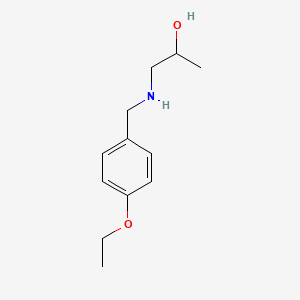 molecular formula C12H19NO2 B13270478 1-{[(4-Ethoxyphenyl)methyl]amino}propan-2-OL 