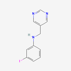 molecular formula C11H10IN3 B13270501 3-iodo-N-(pyrimidin-5-ylmethyl)aniline 