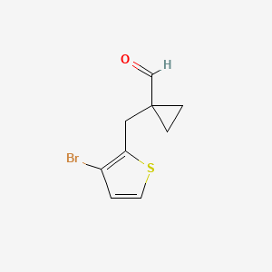 1-[(3-Bromothiophen-2-yl)methyl]cyclopropane-1-carbaldehyde