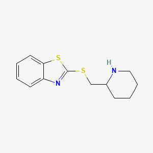 2-[(Piperidin-2-ylmethyl)sulfanyl]-1,3-benzothiazole