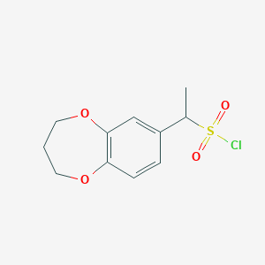 1-(3,4-Dihydro-2H-1,5-benzodioxepin-7-yl)ethane-1-sulfonyl chloride