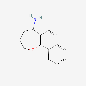 molecular formula C14H15NO B13270594 2H,3H,4H,5H-Naphtho[1,2-b]oxepin-5-amine 