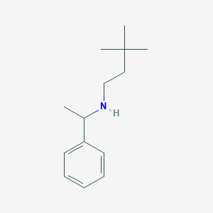 molecular formula C14H23N B13270623 (3,3-Dimethylbutyl)(1-phenylethyl)amine 