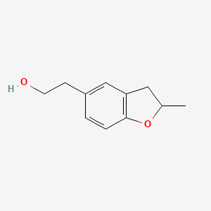 molecular formula C11H14O2 B13270660 2-(2-Methyl-2,3-dihydro-1-benzofuran-5-yl)ethan-1-ol 