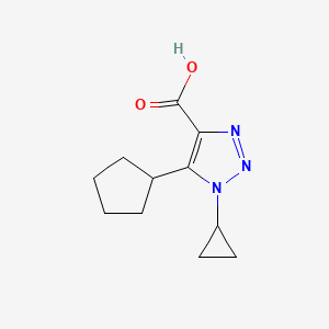 5-Cyclopentyl-1-cyclopropyl-1H-1,2,3-triazole-4-carboxylic acid