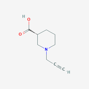 molecular formula C9H13NO2 B13270685 (3R)-1-(Prop-2-yn-1-yl)piperidine-3-carboxylic acid 