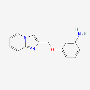 molecular formula C14H13N3O B13270697 3-{Imidazo[1,2-A]pyridin-2-ylmethoxy}aniline 