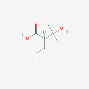 molecular formula C8H16O3 B13270743 2-(2-Hydroxypropan-2-yl)pentanoic acid 