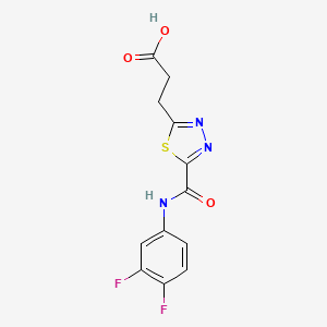 B1327076 3-(5-{[(3,4-Difluorophenyl)amino]carbonyl}-1,3,4-thiadiazol-2-yl)propanoic acid CAS No. 1142209-39-9