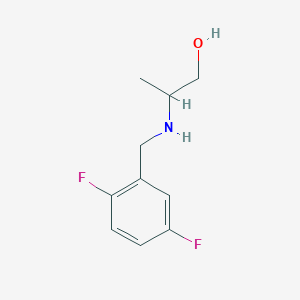 molecular formula C10H13F2NO B13270771 2-{[(2,5-Difluorophenyl)methyl]amino}propan-1-ol 