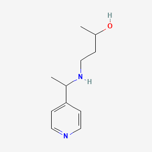 molecular formula C11H18N2O B13270780 4-{[1-(Pyridin-4-yl)ethyl]amino}butan-2-ol 