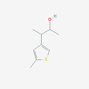 molecular formula C9H14OS B13270851 3-(5-Methylthiophen-3-yl)butan-2-ol 