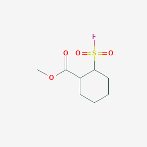 molecular formula C8H13FO4S B13270862 Methyl 2-(fluorosulfonyl)cyclohexane-1-carboxylate 