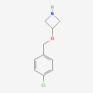molecular formula C10H12ClNO B1327091 3-[(4-氯苄基)氧基]氮杂环丁烷 CAS No. 897086-96-3