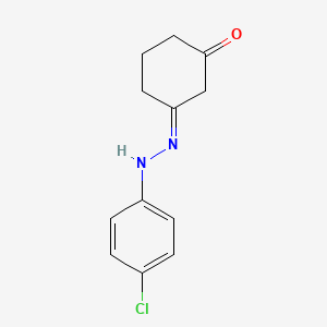 3-[2-(4-Chlorophenyl)hydrazin-1-ylidene]cyclohexan-1-one