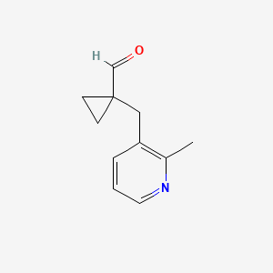 1-[(2-Methylpyridin-3-yl)methyl]cyclopropane-1-carbaldehyde