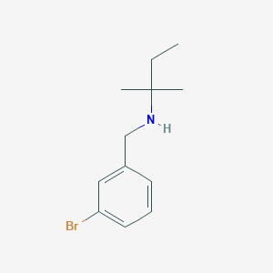 molecular formula C12H18BrN B13270932 [(3-Bromophenyl)methyl](2-methylbutan-2-YL)amine 