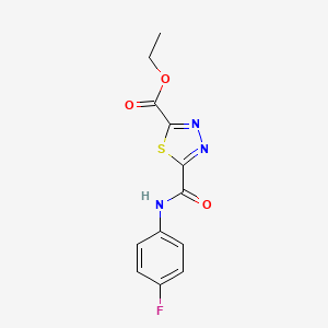 molecular formula C12H10FN3O3S B1327098 5-{[(4-氟苯基)氨基]羰基}-1,3,4-噻二唑-2-羧酸乙酯 CAS No. 1142210-68-1