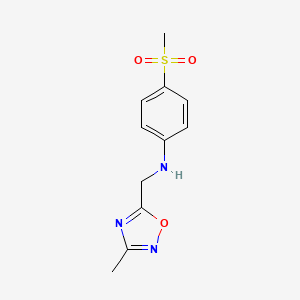 4-Methanesulfonyl-N-[(3-methyl-1,2,4-oxadiazol-5-yl)methyl]aniline