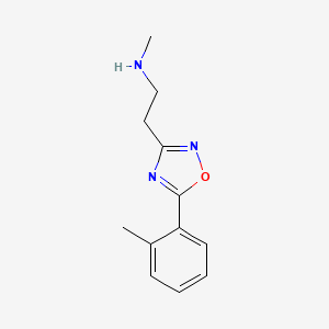 molecular formula C12H15N3O B1327105 N-甲基-2-[5-(2-甲基苯基)-1,2,4-恶二唑-3-基]乙胺 CAS No. 1142210-88-5