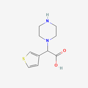 2-(Piperazin-1-YL)-2-(thiophen-3-YL)acetic acid