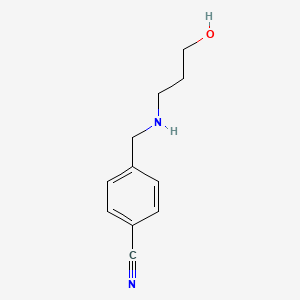 4-{[(3-Hydroxypropyl)amino]methyl}benzonitrile