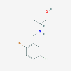 2-{[(2-Bromo-5-chlorophenyl)methyl]amino}butan-1-ol