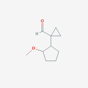 1-(2-Methoxycyclopentyl)cyclopropane-1-carbaldehyde