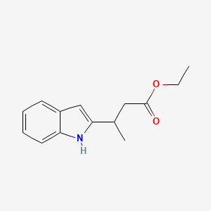 molecular formula C14H17NO2 B13271134 Ethyl 3-(1H-indol-2-yl)butanoate 