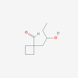 1-(2-Hydroxybutyl)cyclobutane-1-carbaldehyde